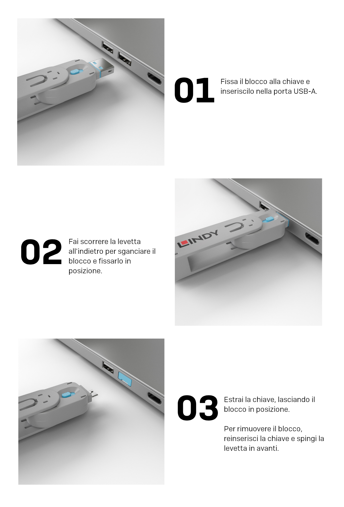 USB-A-PB Port Blocker Instructions