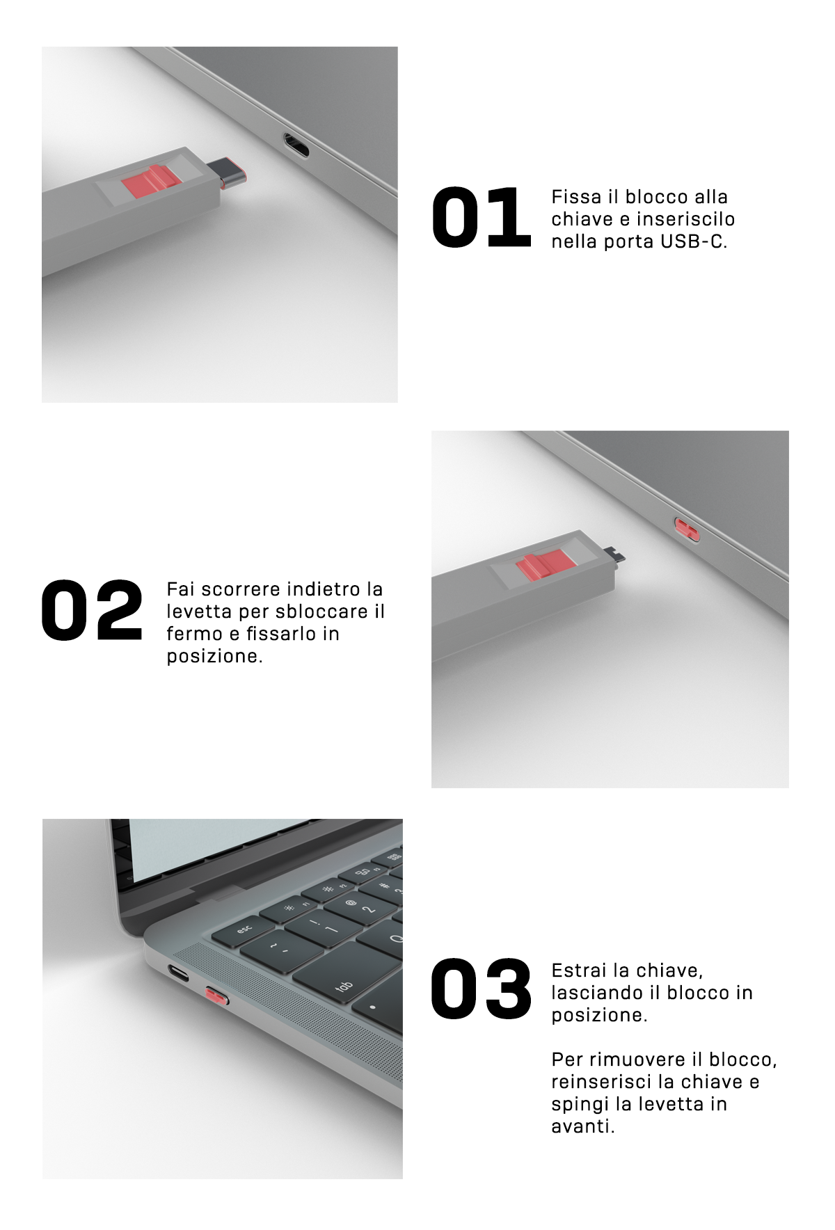 USB-C Port Blocker - Instructions